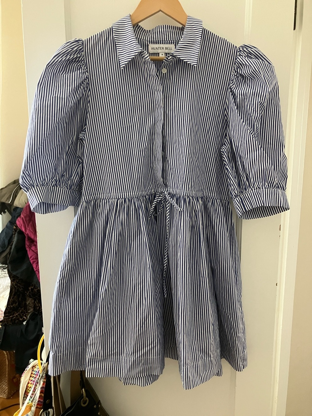 Hunter Bell Blue & White Striped dress
